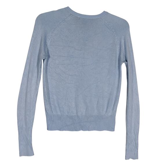 Atmosphere Fine Knit Sweater Size Small Light Blue Button Down Long Sleeve - Picture 5 of 7